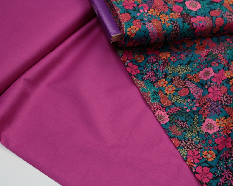 Liberty Fabrics Plain Tana Lawn™ in 'Fuchsia' image 6