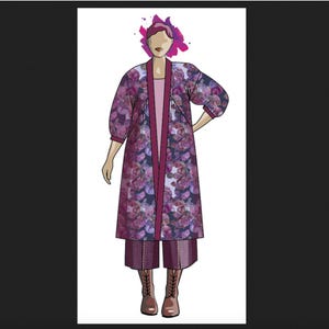 Sew Different Paper Sewing Pattern: Joti Duster Jacket UK Sizes 8 - 26