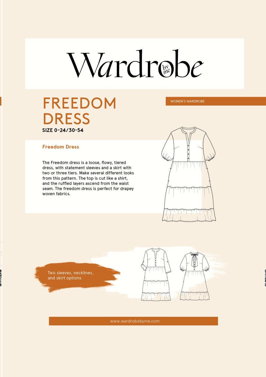 Wardrobe by Me Paper Sewing Pattern Freedom Dress Etsy