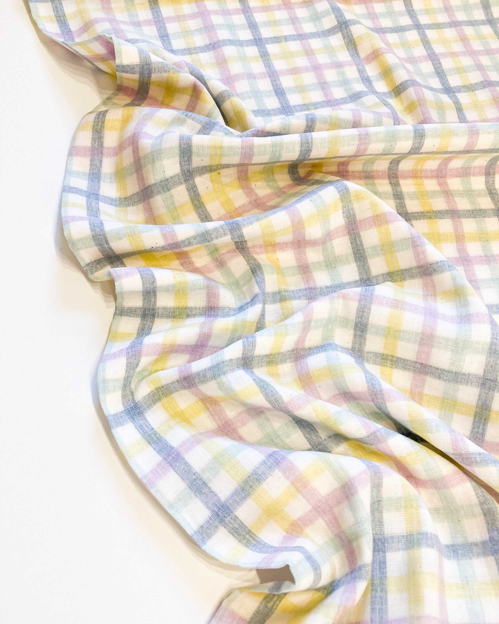 Sevenberry Cotton Double Gauze Fabric With Pastel Check - Etsy