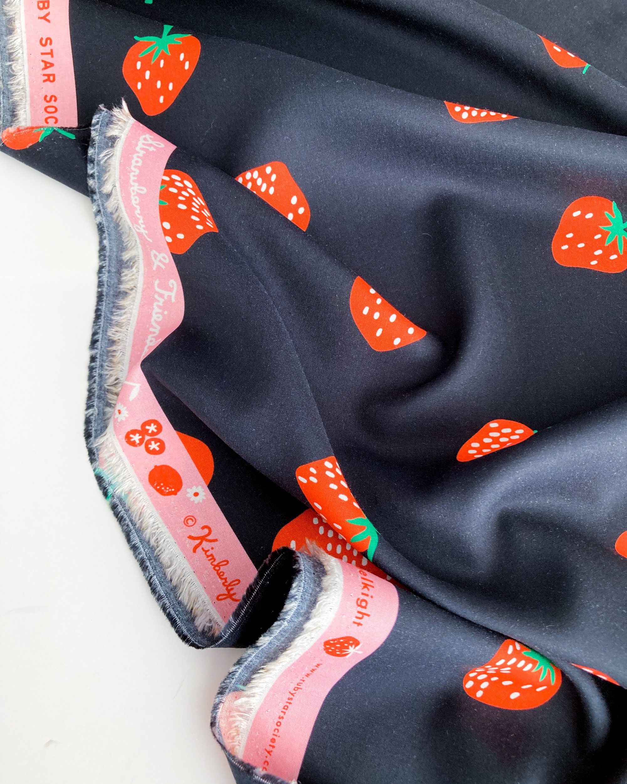 Miniberry in Cayenne -- Strawberry Friends by Kim Kight for Ruby Star –  Three Little Birds Sewing Co.