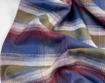 Franela de algodón a cuadros - Stock muerto de diseñador