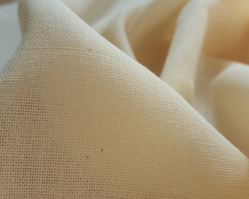 Organic Cotton Muslin Fabric Undyed & Unfinished Etsy UK