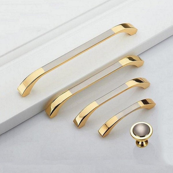 Cupboard Pulls Handles Dresser Drawer Pulls Handles Wardrobe Pulls Gold/Silver/+Brushed Nickel Kitchen Cabinet Knobs Pulls Furniture Handles