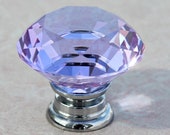 Lavender Glass Knobs Dresser Knobs Drawer Knobs Pulls Handles Purple Crystal Knob Pull Handle Kitchen Furniture Cabinet Hardware