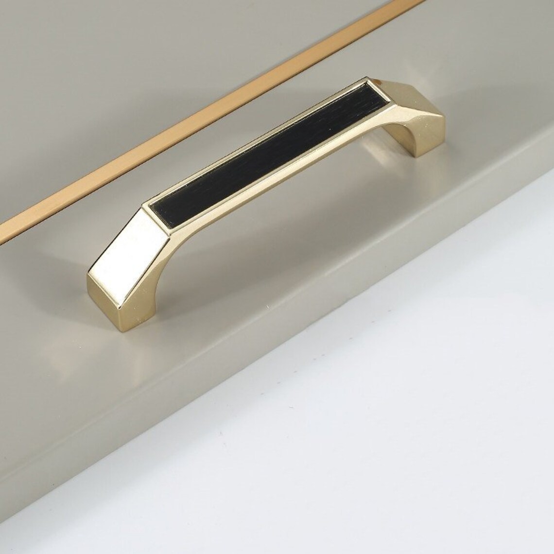 Modern Handle Wardrobe Door Handle Knob Black Gold Handle Etsy UK