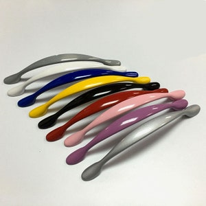 Colorful Handles Pulls Drawer Pull Handles Dresser Knobs Pulls  Kids Decoration Lacquer Cabinet Pulls Kitchen Door Handle Furniture Hardware