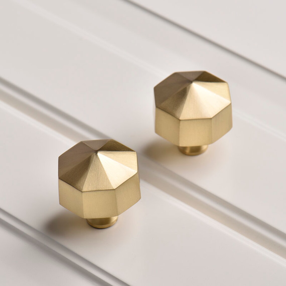 Pure Copper Brass Octagon Knob Kitchen Pulls Drawer Etsy
