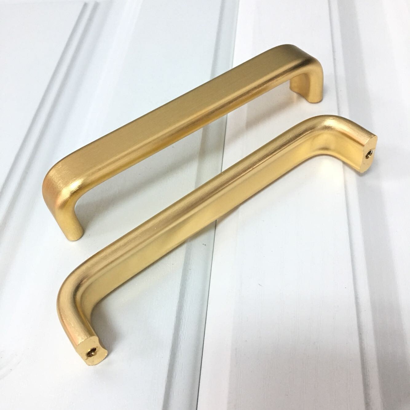 Brushed Gold Handle Pull Solid Aluminum Handle Room Etsy