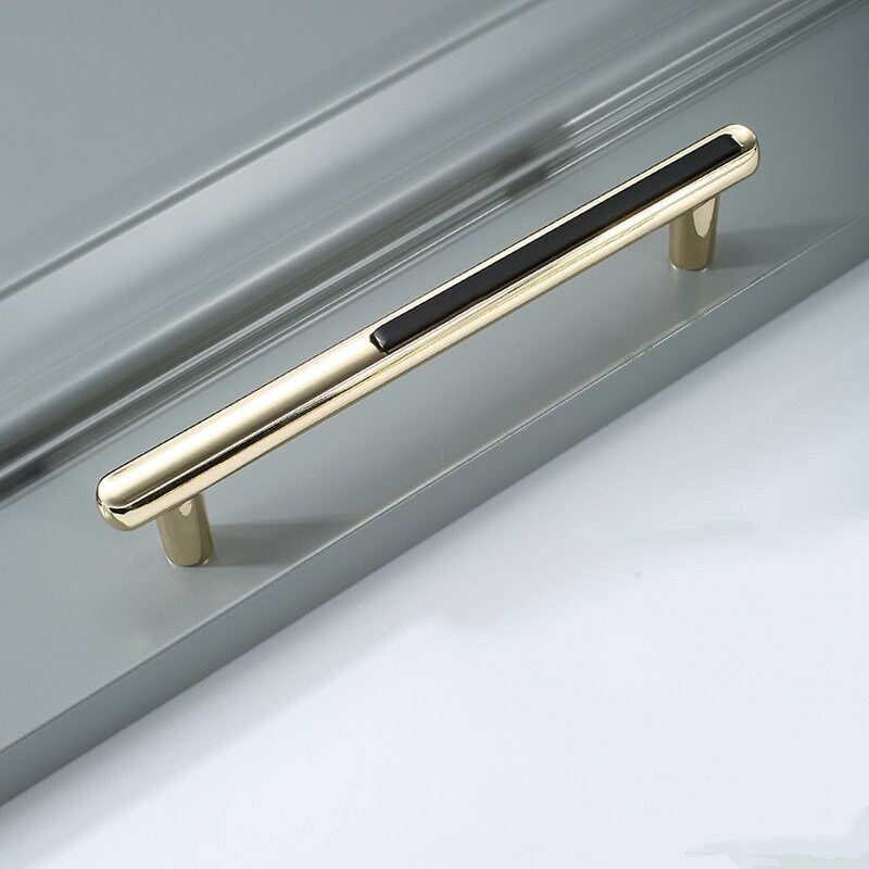 Gold Simple Wardrobe Door Handle Knob Golden Modern Etsy