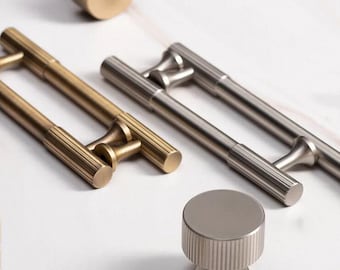 T Knobs Drawer Pulls Handles  Cabinet Door Handles Pulls Metal Bronze Brass Nickel Dresser Knobs Pulls Cupboard Pull Knob Furniture Hardware