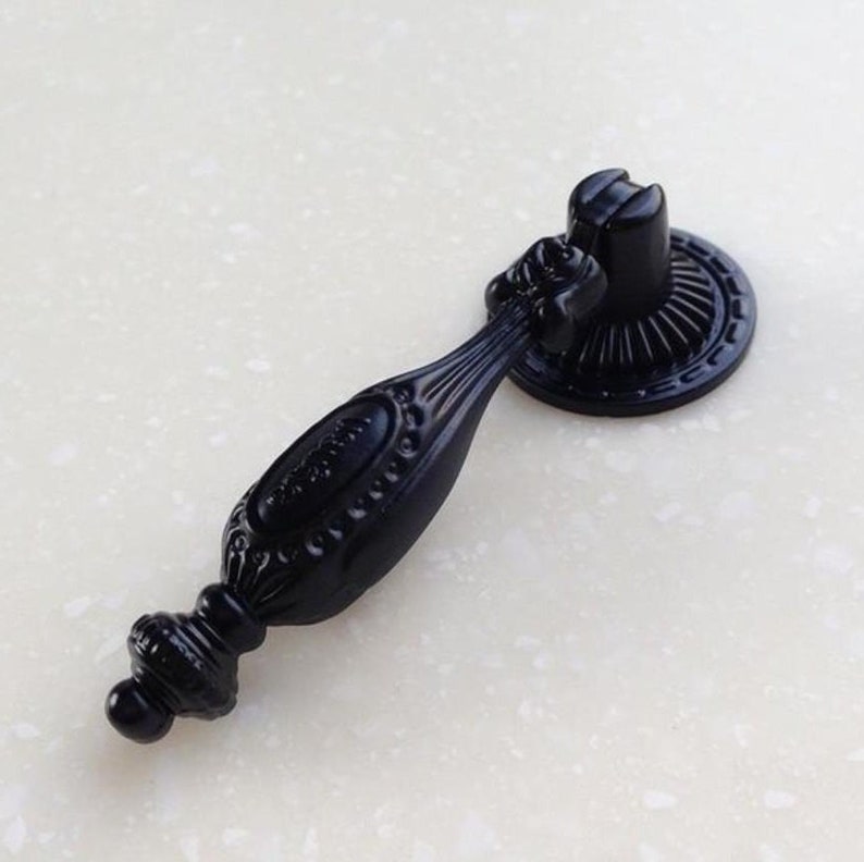 Black Knobs Drop Pulls/Dresser Drawer Knobs Pull Etsy