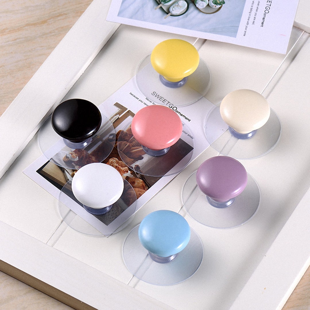 No Drilling Colorful Round Knobs Ceramic Knob Garden Drawer Handle Knob