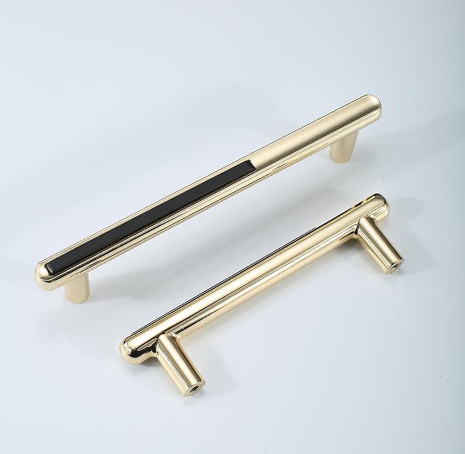 Gold Simple Wardrobe Door Handle Knob Golden Modern Etsy