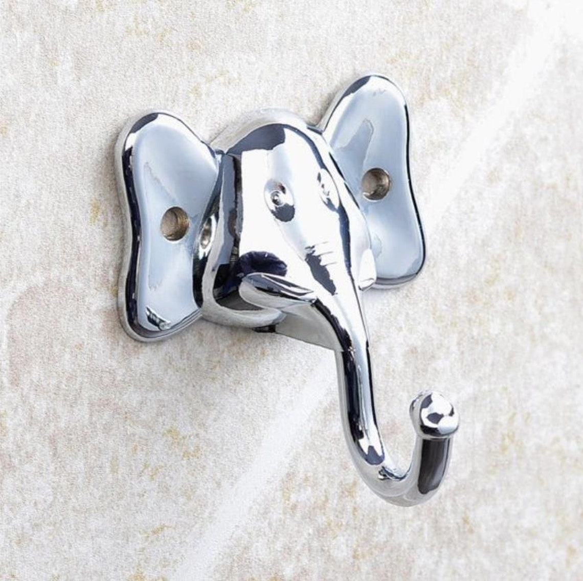 Elephant Decorative Wall Hook Metal Children Coat Hook Silver Etsy