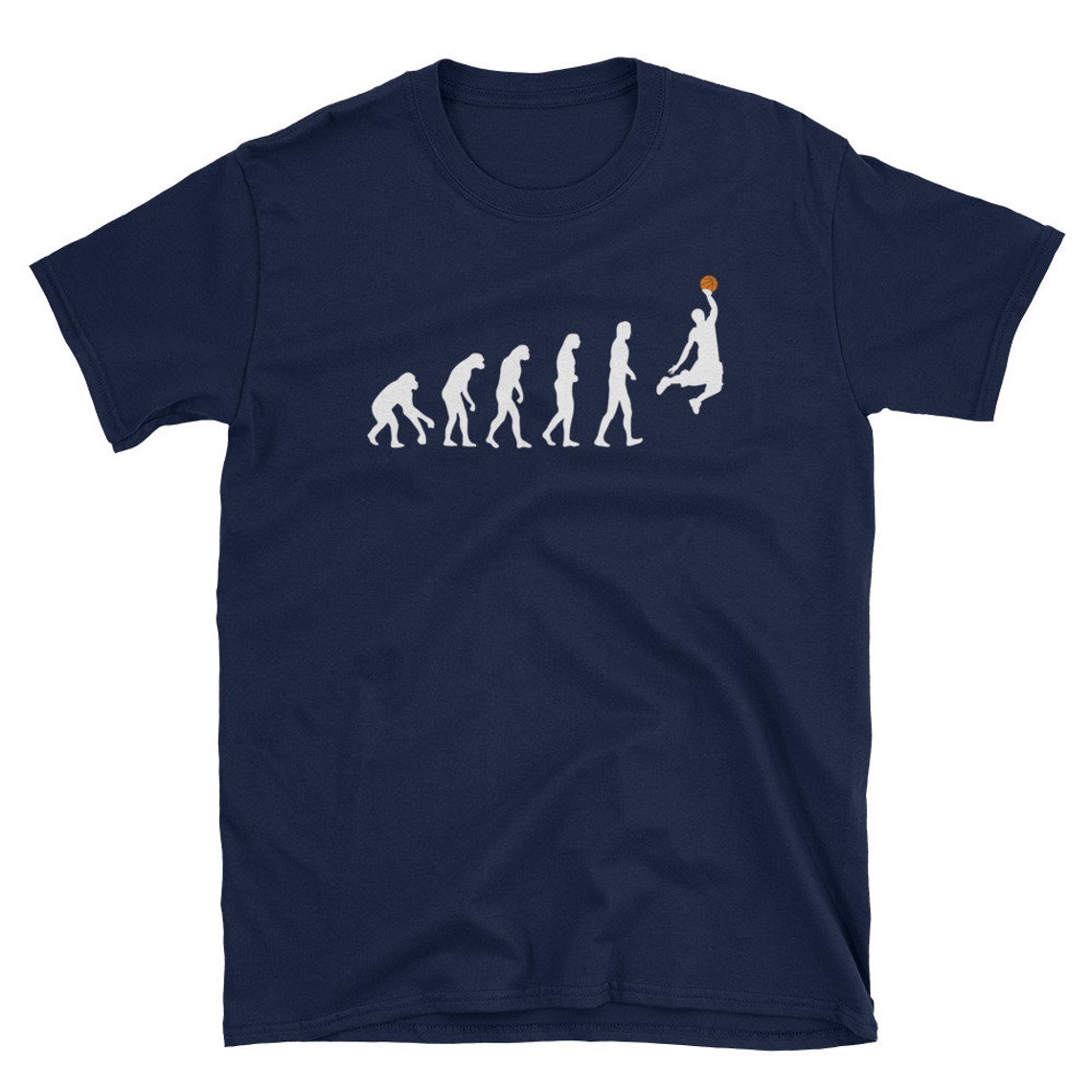 T-Shirt Basketball - Design Rétro Évolution Du Basket - 100% Coton - Homme, Enfant, Débutant Ou Pro