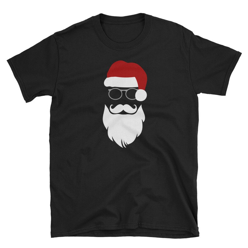 Hipster Santa Tshirt. Funny Santa Shirt. Santa Claus Shirt. Etsy