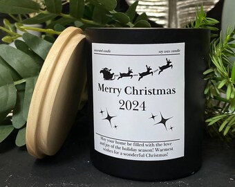 Christmas gift Merry Christmas, Personalized gift, Soy candle, Christmas Candle, Luxury candle, Christmas gift women, Mom christmas gift