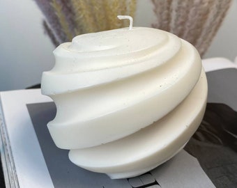 Soy wax candle Spiral ball candle, Handmade candle, Gift for her, Aesthetic candle, Unique gift, Holiday gift, Luxury gift, Organic candle
