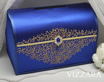 Weddings Boxes Royal Blue Wedding Ideas Wedding Box Royal Blue Etsy
