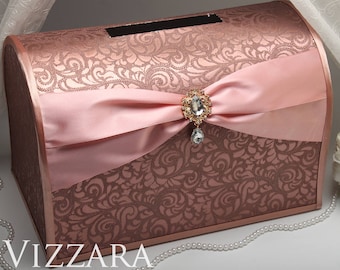 blush pink card box etsy