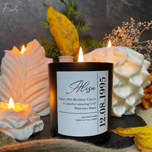 Birthday candle, Personalized gift, Soy candle, Birthday gift, Luxury candle, Happy birthday candle, Gift for her, Candle gift, Vegan candle image 3