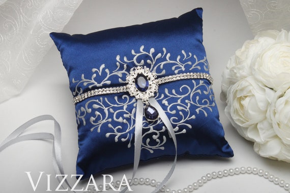 Ring Bearer Pillows Navy Wedding Ring Bearer Pillow Etsy
