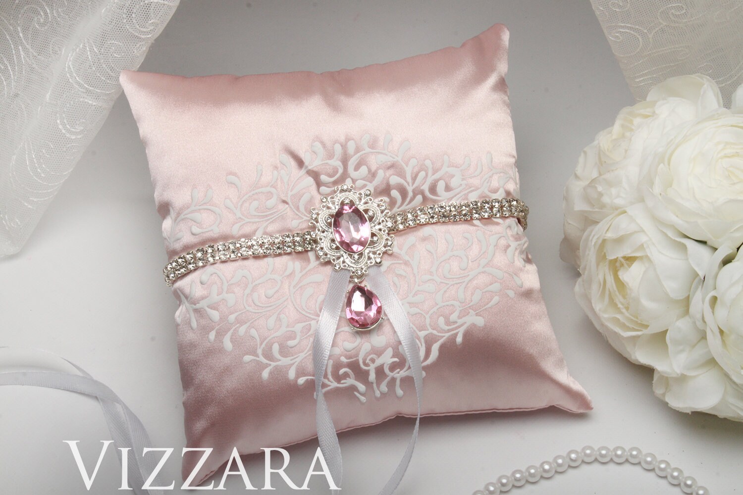 Ring bearers pillows Pink weddings Burlap ring bearer pillow Etsy