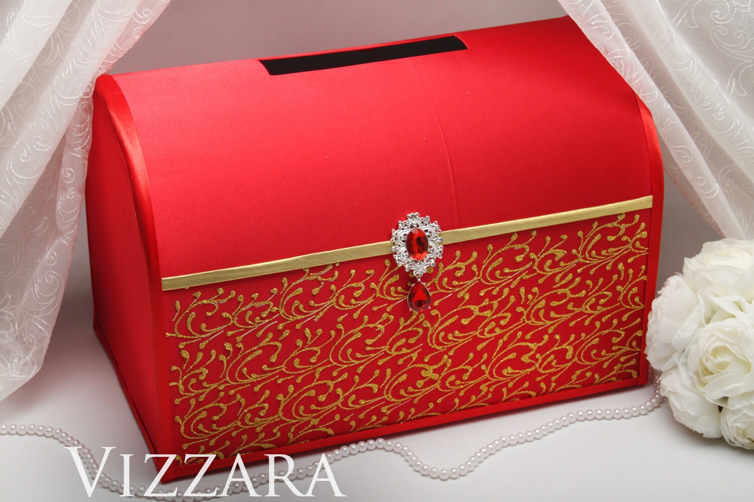 Wedding envelope box Red weddings Envelope box wedding Red and Etsy