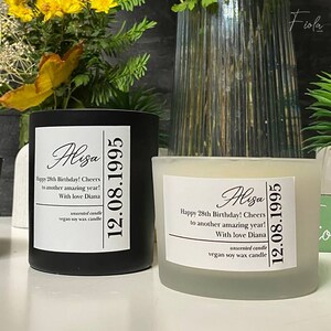 Birthday candle, Personalized gift, Soy candle, Birthday gift, Luxury candle, Happy birthday candle, Gift for her, Candle gift, Vegan candle image 8