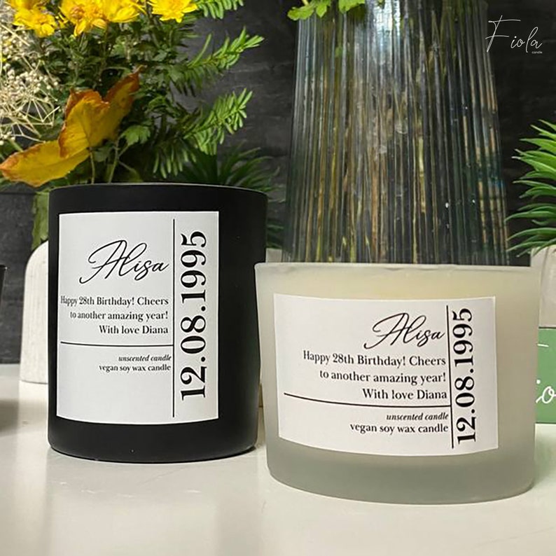 Birthday candle, Personalized gift, Soy candle, Birthday gift, Luxury candle, Happy birthday candle, Gift for her, Candle gift, Vegan candle image 8