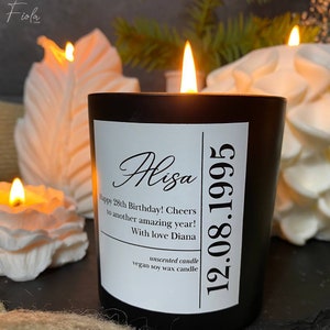 Birthday candle, Personalized gift, Soy candle, Birthday gift, Luxury candle, Happy birthday candle, Gift for her, Candle gift, Vegan candle image 5