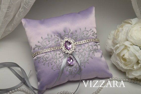 Ring bearers pillows Lavender wedding Cheap ring bearer pillow Lavender and grey wedding Personalized ring bearer pillow Ring pillow ideas