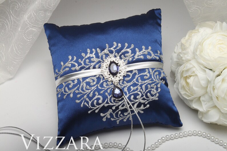 Ring Bearer Pillow Navy Blue Wedding Cheap Ring Bearer Pillow Etsy