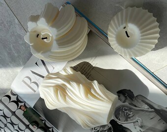 Sculpture candle Wave, Modern Candle, Handmade gift, Aesthetic Candle, Decorative Candle, Wave candle, Gift for women, Unique candle Wave