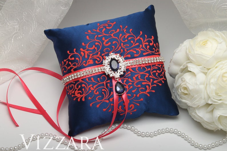 Ring Bearer Pillows Navy Wedding Ring Bearer Pillow Ideas Navy Etsy