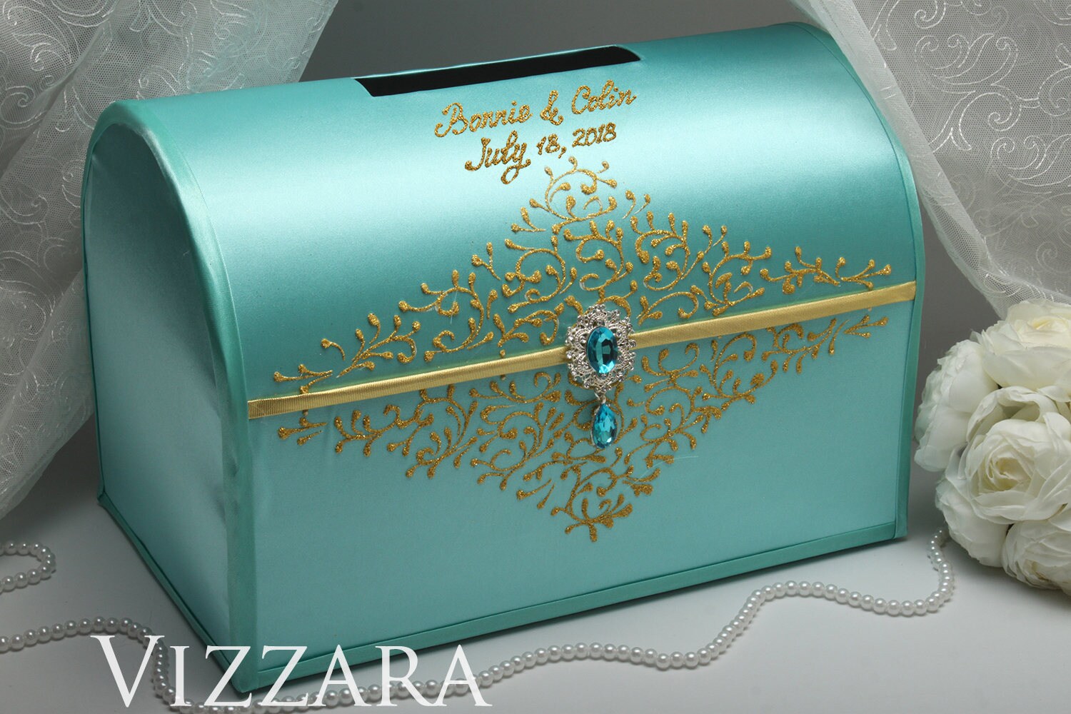 Wedding card box Wedding mint Card boxes for weddings Mint and Etsy