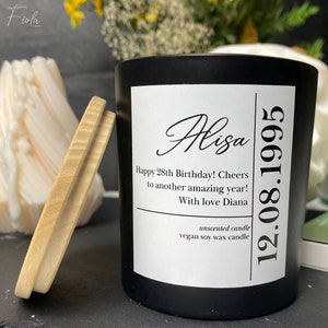 Birthday candle, Personalized gift, Soy candle, Birthday gift, Luxury candle, Happy birthday candle, Gift for her, Candle gift, Vegan candle image 7
