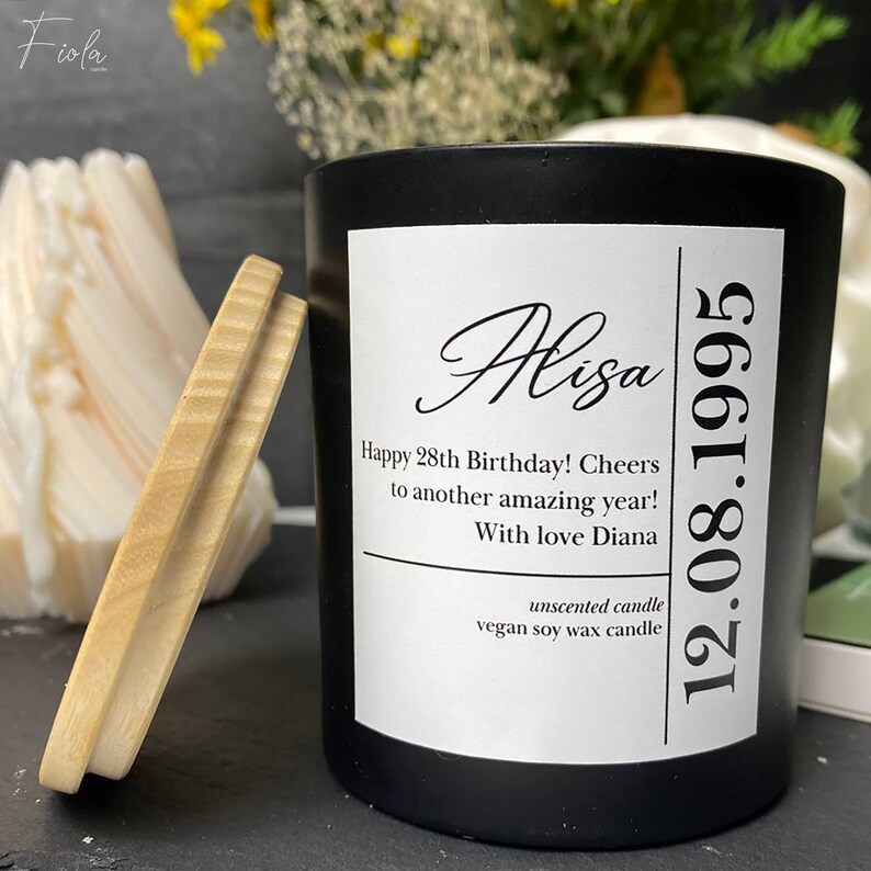 Birthday candle, Personalized gift, Soy candle, Birthday gift, Luxury candle, Happy birthday candle, Gift for her, Candle gift, Vegan candle image 7