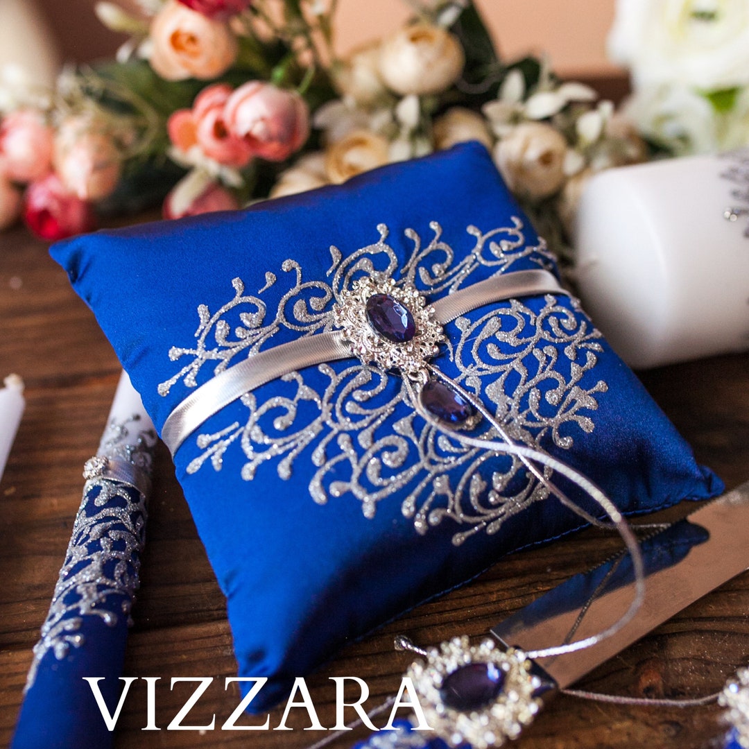Ring Bearer Pillow Navy Blue Wedding Cheap Ring Bearer Pillow Etsy