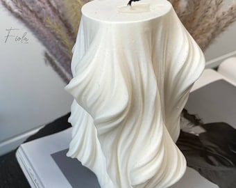 Soy wax candle Wave, Gift for her, Sculpture candle Wave, Handmade candle, Valentine day gift, Decorative candle Wave, Handmade gift candle