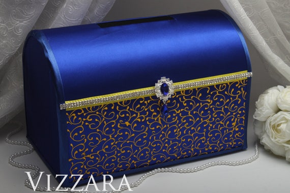 Weddings Boxes Royal Blue Wedding Ideas Wedding Box Royal Blue Etsy
