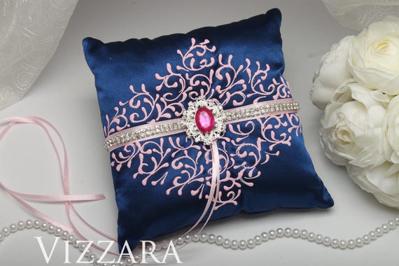 Ring Bearer Pillows Navy Blue Wedding Ring Bearer Pillow Ideas Etsy