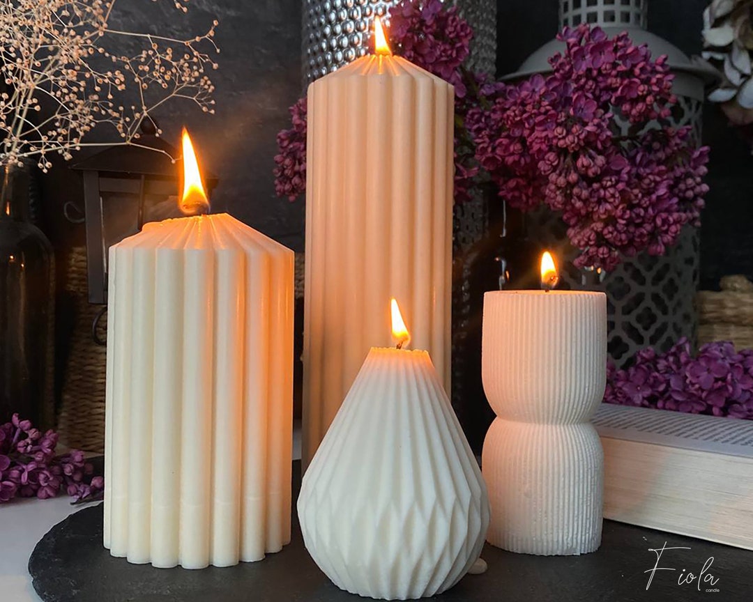 Candle Set Modern Candle Columns Candles Sculpture Candle Large Candle