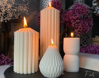 Candle Set | Modern candle | Columns candles | Sculpture candle | Large candle | Luxury candle | Large candle set | Gift candle