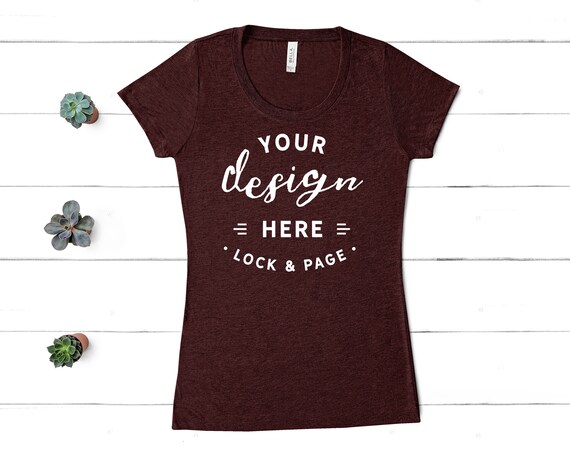 Bella Canvas 8413 Maroon Triblend T-Shirt Mockup Womens Flat Bella Canvas 8413 Maroon Triblend T-Shirt Mockup Womens Flat
