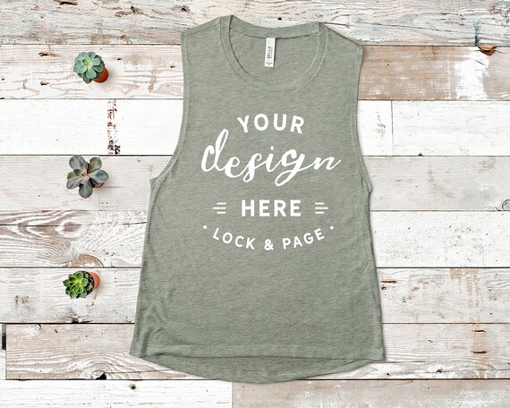 Bella Canvas 8803 Heather Stone Mockup Flowy Scoop Muscle Bella Canvas 8803 Heather Stone Mockup Flowy Scoop Muscle