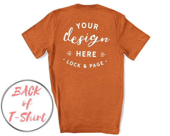 Back Of T-Shirt Mockup Heather Mint Bella Canvas 3001 Back Of T-Shirt Mockup Heather Mint Bella Canvas 3001