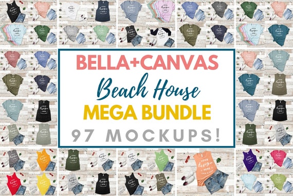 Download Free T-Shirt Mockup Mega Bundle Bella Canvas 3001 3480 ...