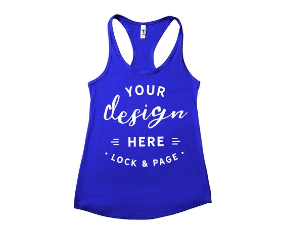 Racerback Mockup Next Level 1533 Mockup True Royal Flat